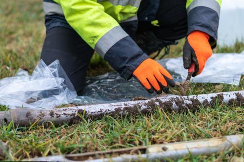 Photograph of Asbestos in Soil